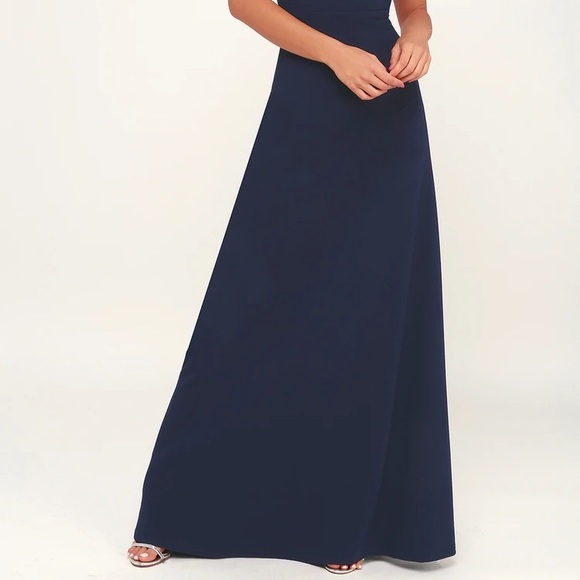 Lulus glamour than this navy maxi sleeveless dress - Picture 3 of 10